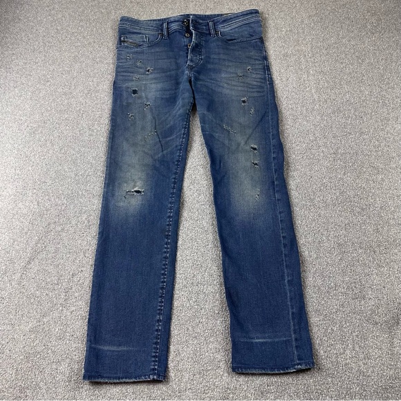 DIESEL Buster Denim Jeans Regular Slim Tapered Men’s Size W31 L32 - Picture 2 of 14